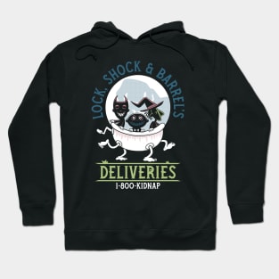 Lock, Shock & Barrel Deliveries - Nightmare - Creepy Cute Christmas Goth Hoodie